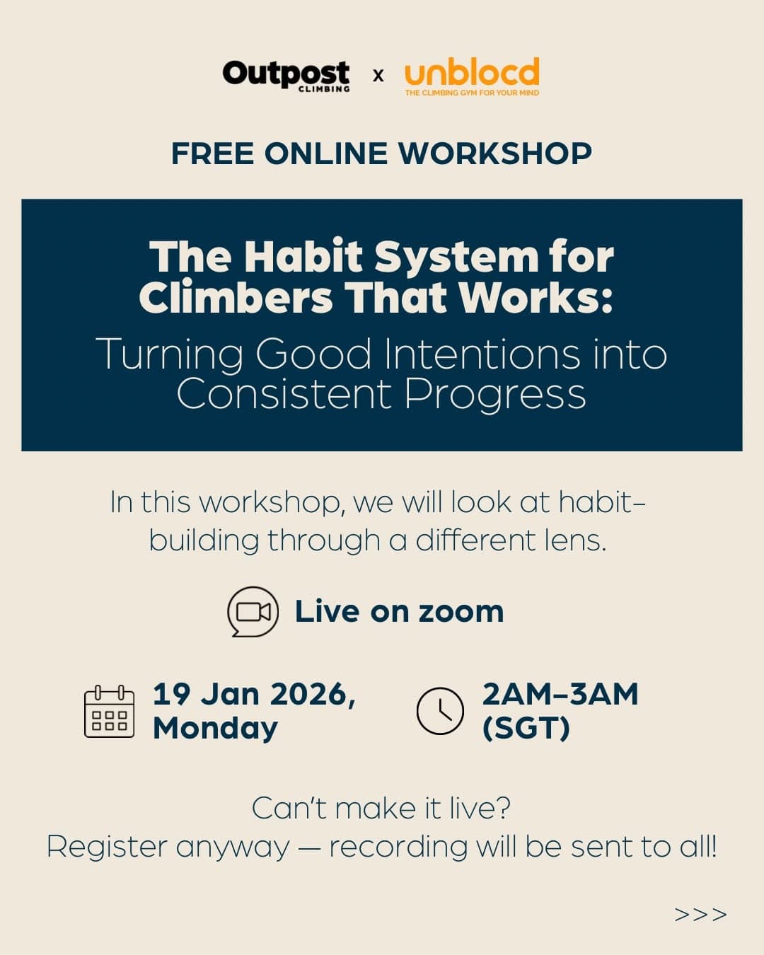 The Habit System for Climbers Workshop