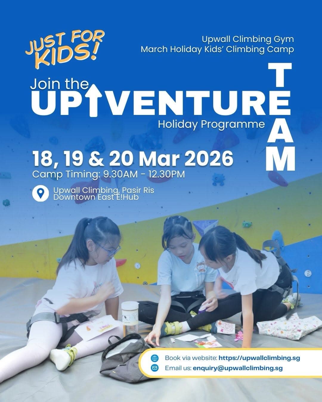 Upventure March Holiday Programme Kids’ Climbing Camp